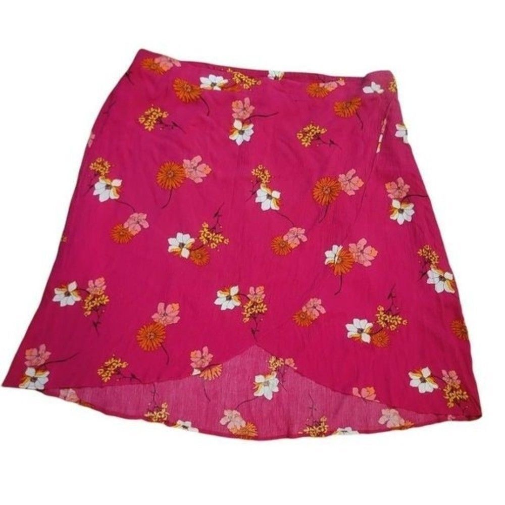 A.N.A. Women's Pink Floral Tropical Skirt- Plus Size 28W (4x)